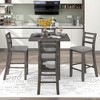 Whisen Modern Dining Set with Reinforced Backrests, Rubber Pads & Long-Lasting Rubber Wood Frame - 4 of 4