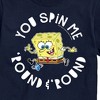 Men's SpongeBob SquarePants You Spin Me Round And Round Hanukkah Short Sleeve Graphic T-Shirt - Navy - LG Big and Tall - 2 of 4