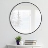 1-Piece 31 inch Black Aluminum Alloy Fine Edged Circular Hanging Mirror Frame Wall Mirror - 3 of 4