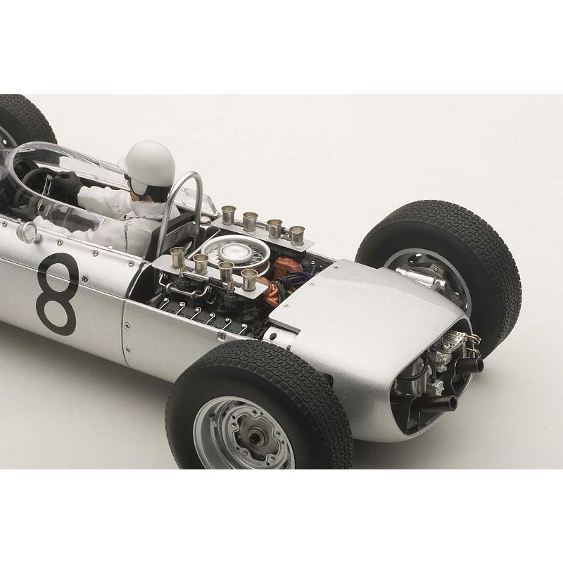Porsche 804 Formula 1 1962 Nurburgring #8 Jo Bonnier Figurine Fitted Inside The Car 1/18 Diecast Model Car by Autoart, 4 of 5