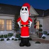 Gemmy Giant Christmas Inflatable Jack Skellington in Santa Outfit, 10 ft Tall, Multi - 2 of 2