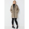 ellos Women's Plus Size Teddy Faux Fur Coat - 4 of 4