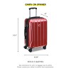 DELSEY Paris Aero Expandable Hardside Carry On Spinner Suitcase - Red - 2 of 4