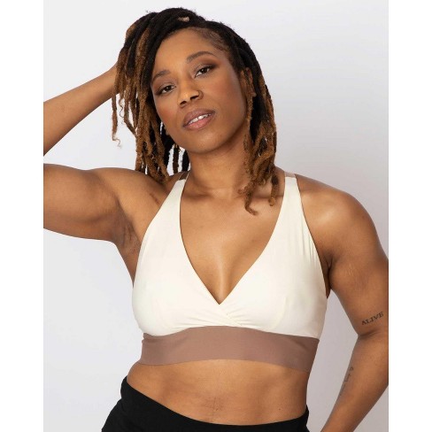 Anaono Women's Paige Mastectomy Sports Bra Ivory - Large : Target