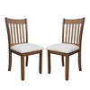 NicBex Dining Chairs Set of 2,Armless Upholstered Kitchen Chair with Medium High Slat Back and Rubber Wood Legs for Dining Room,Kitchen - 2 of 4