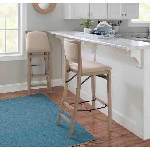 Folding counter cheap stools with back