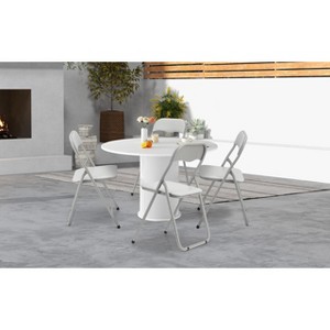 2/4 Pack Folding Chairs with Cushion, Portable Metal Folding Chairs for Indoor & Outdoor Events, Stackable with Non-Slip Feet - 1 of 4