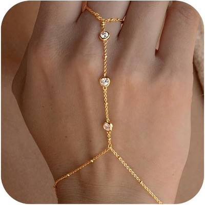 Gold Bracelets for Women Waterproof, 14K Real Gold Jewelry Sets Trendy Thin Dainty Stackable Cuban Link
