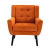 CAVINAS Modern Accent Chair, Upholstered Arm Chair, Living Room Chair Bedroom Chair Home Chair with Black Legs, Single Chair Sofa Chair - 2 of 4