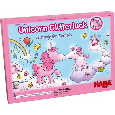 HABA Unicorn Glitterluck - A Party for Rosalie Cooperative Game for Ages 4+