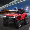 Aosom 12V Ride-on Truck with Remote Control, 2-Seater Battery-Operated Electric Car for Kids with Music, Red - 2 of 4