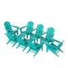 WestinTrends Dylan HDPE Outdoor Patio Adirondack Chair (Set of 8) - 3 of 4