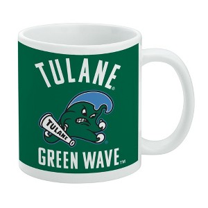 Tulane University Green Wave Ceramic Coffee Mug Novelty Gift Mugs for Coffee Tea and Hot Drinks 11oz White - 1 of 4