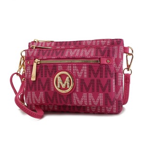 MKF Collection Camren Women's M Signature Crossbody Bag by Mia K - Fuchsia - 1 of 4