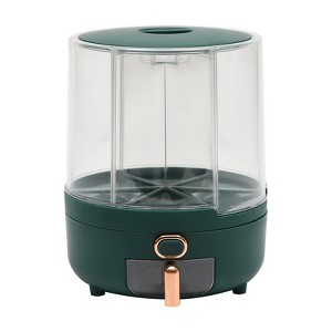 YIYIBYUS Rice Dispenser, Rotating Dry Food Dispenser, PP Kitchen Grain Storage Container with 6 Compartments Holder for Rice and Beans - 1 of 4