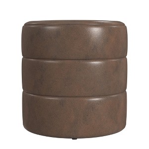 Round Upholstered Ottoman - HomePop - 1 of 4