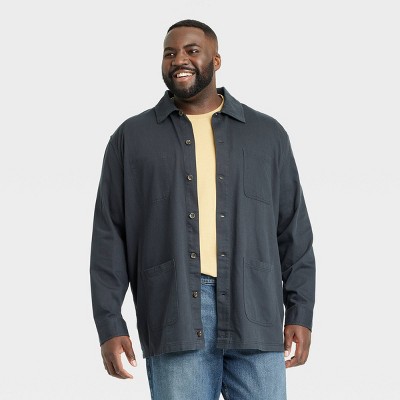 Men's Long Sleeve Flat Collared Button-Down Shirt - Goodfellow & Co™