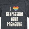 Men's - Instant Message - I Love Respecting Your Pronouns Short Sleeve Graphic T-Shirt - 2 of 4