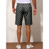 Lars Amadeus Men's Polka Dots Comfort Flat Front Chino Shorts - 3 of 4