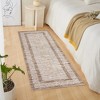 Modern Geometric Bordered Area Rug Non Slip Non Shedding Rug Soft Low Pile Floor Carpet Washable Thin Rug, Contemporary Distressed Rug - 4 of 4