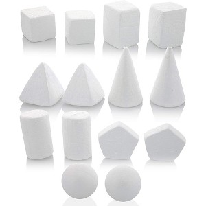 Bright Creations Mini Geometric Craft Foam Shapes (14 Count), 7 Designs - 1 of 4