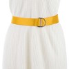 INSPIRE CHIC Women's Double D-Ring Buckle Canvas Solid Color Adjustable Waist Belts - 4 of 4
