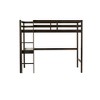 Whisen Twin Size Rubber Wood Loft Bed with Ladder, Safety Guardrail and built-in desk - 4 of 4