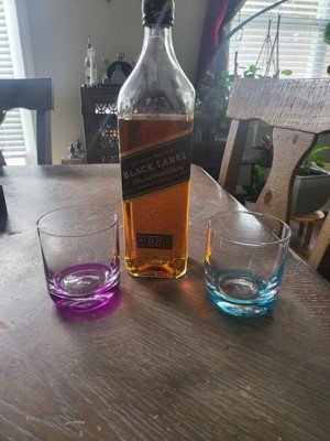 JoyJolt HUE Colorful Whiskey Set. 6pc Bar Glasses, 10oz Drink  Glasses. Double Old Fashioned Glass - Modern Whiskey Glass Set, Low Ball  Glasses, Tumbler Cocktail Glasses, Whiskey Glasses.: Wine Glasses