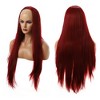 Unique Bargains Women Long Straight Hair Lace Front Wigs with Wig Cap 24" 21" - 23" 1PC - 3 of 4