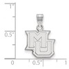 Black Bow Jewelry 14k White Gold Marquette Golden Eagles NCAA Small Pendant - 2 of 3