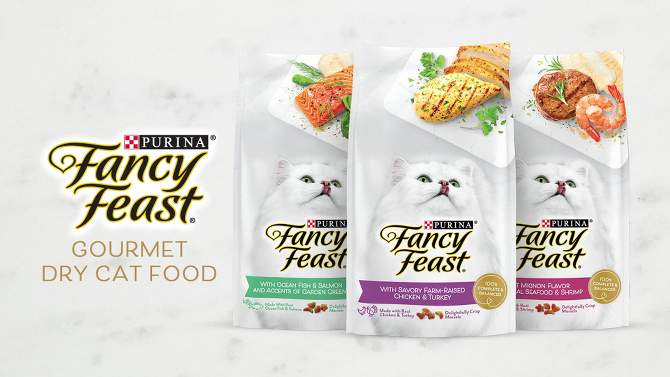 Fancy Feast Gourmet Savory Chicken and Turkey Dry Cat Food - 12lbs, 2 of 10, play video