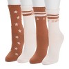 Muk Luks Women's 4 pack Howdy Crew Socks, Multi, OS (6-11) - 2 of 3