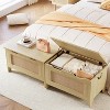 25/30/40 Inch Wooden Toy Chest for Kids, Large Storage Bench with Safety Hinge, Toy Box for Boys and Girls, Entryway, Living Room, Bedroom, Playroom - 3 of 4
