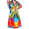LA LEELA Women's House Daily Routine Evening Wear Loungewear Cover Up Slit Dress Long Home Wear Maxi Dresses Caftans for Women 2X-3X Multi,Abstract - 4 of 4
