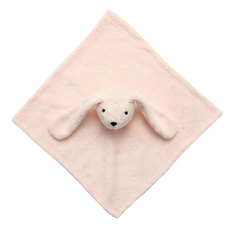 Lambs & Ivy Pink Bunny Soft Baby/Child/Toddler Plush Lovey Security Blanket, 3 of 5