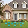 Big Dot of Happiness Teal Pumpkin - Lawn Decorations - Outdoor Halloween Allergy Friendly Trick or Trinket Yard Decorations - 10 Piece - 2 of 4