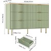 Fluted 6-Drawer Dresser - Modern Storage Chest for Bedroom & Living Room - 2 of 4