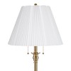 360 Lighting Dyna 58" Antique Brass White Pleated Shade Floor Lamp - 2 of 4