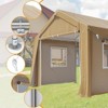 Portable Garage, Carport Canopy - 12x20 FT Heavy Duty Waterproof Shelter with 6 Doors, All-Season for Trucks, Boats & Storage (Earth Yellow) - 4 of 4