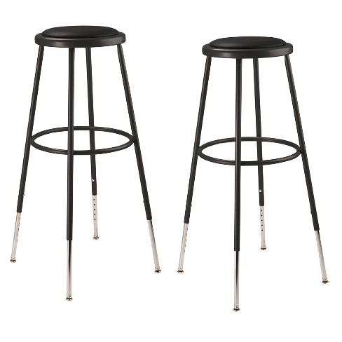 Set Of 2 32 39 Height Adjustable, 39 Inch Seat Height Bar Stools