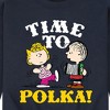 Men's - Peanuts - Time To Polka Graphic Fleece Sweatshirt - 2 of 4