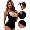 INSPIRE CHIC Women's Front Zipper Tummy Control Full Bodyshaper Sculpting Adjustable Straps Open Bust Lace Trimmed Jumpsuit - 3 of 4