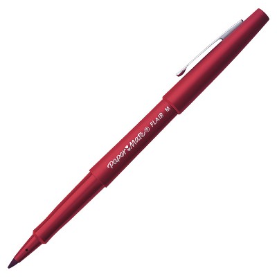 Paper Mate Flair Felt Tip Pens, Medium Point, Red, pk of 12