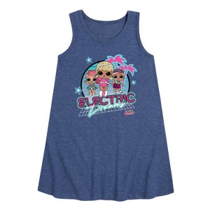 Girls' - LOL Surprise! - Electric Dreams Graphic Sleeveless Aline Dress - 1 of 4