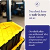 HOMZ Durabilt 15 Gallon Storage Tote Home Organization Heavy Duty Container Stackable Bins with Hinged Flip Lids, 6 Pack, Black and Yellow - 3 of 4
