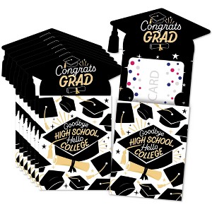 Big Dot of Happiness Goodbye High School, Hello College - Graduation Party Money and Gift Card Sleeves - Nifty Gifty Card Holders - Set of 8 - 1 of 4