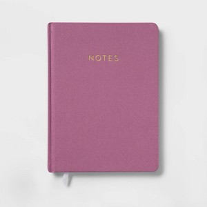 College Ruled Journal 7.75"x5.5" Linen Dark Purple - Threshold™: Hard Cover, 120 Pages, Rounded Corners, Acid-Free Paper - 1 of 3
