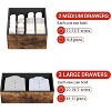 5 Drawer Dresser, Tall Dresser for Bedroom, Storage Organizer with Fabric Bins, Wood Top, Sturdy Steel Frame, Easy Pull Handle, Hallway - 3 of 4