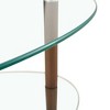 GlasFlength Living Room Modern Minimalist End Tables, Stylish and Fashion, Space Saving for Small Homes Spaces, Clear,35.43”*17.52”*19.69" - 3 of 4