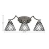 Toltec Lighting Zilo 3 - Light Vanity in  Graphite with 7" Diamond Ice Art Glass Shade - 2 of 2